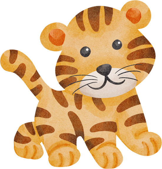 cute tiger watercolor