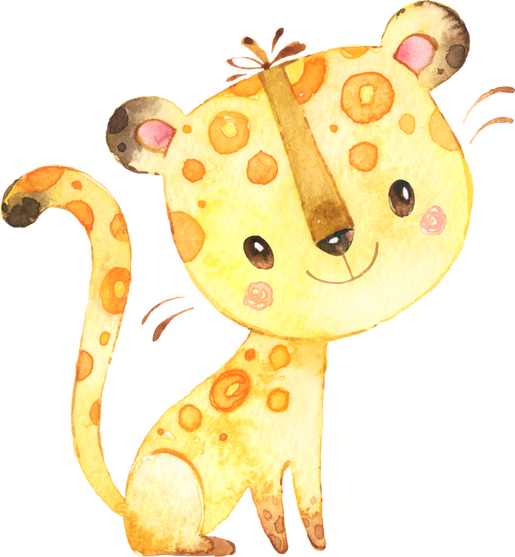 Watercolor Cheetah Illustration
